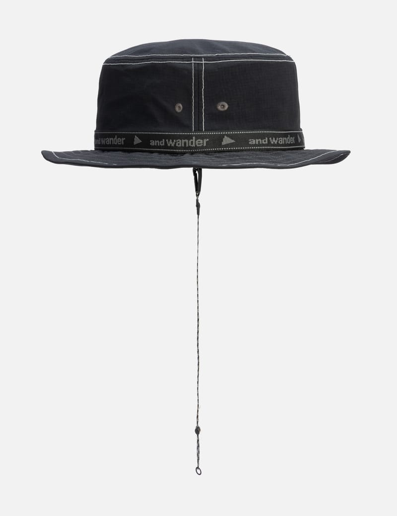 and wander JQ Tape Hat - リサイクルナイロンとCOOLMAXを使用した
