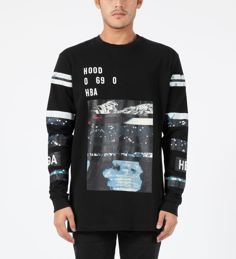 Hood By Air. - Black Layered Graphic L/S T-Shirt | HBX - Globally