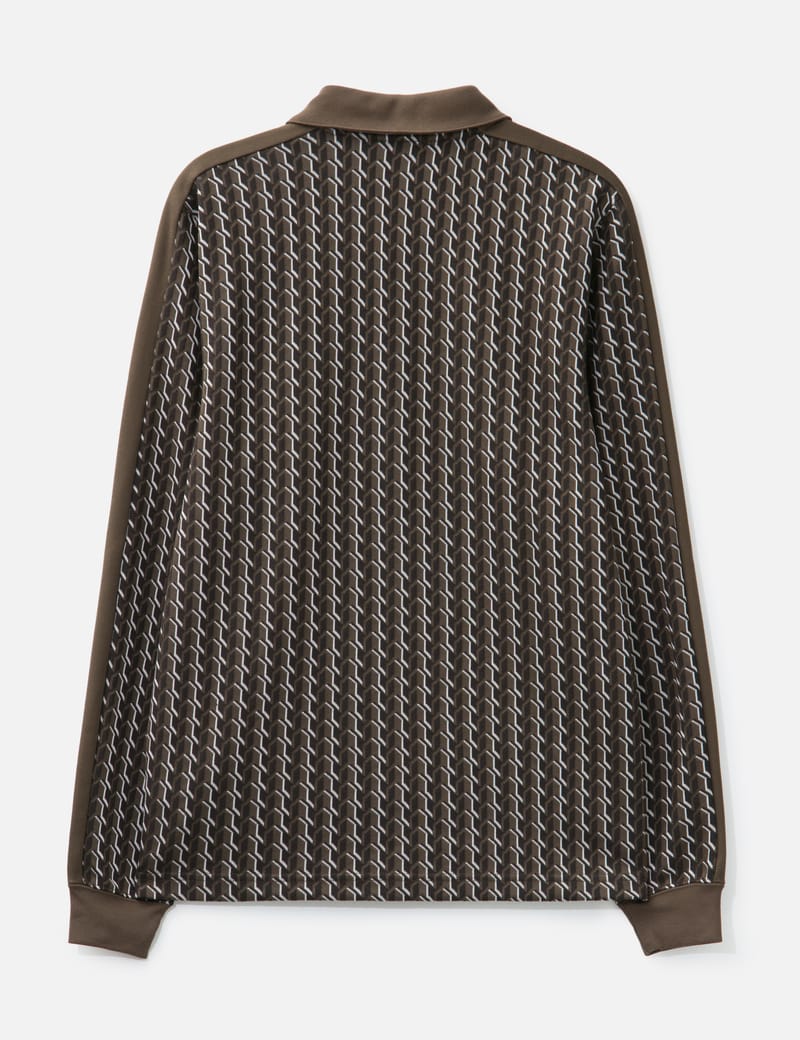 Puma JJJJound x Puma T7 Longsleeve Polo - Chocolate double-faced