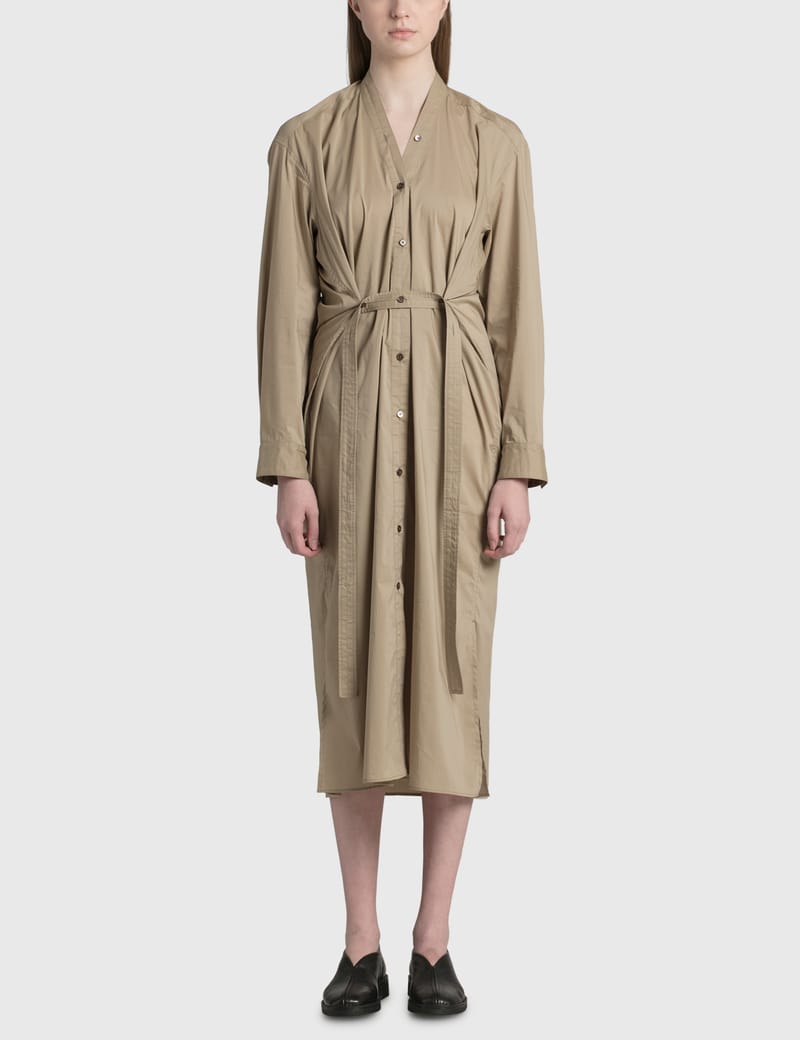 LEMAIRE 22SS TILTED SHIRT DRESS シャツワンピース-