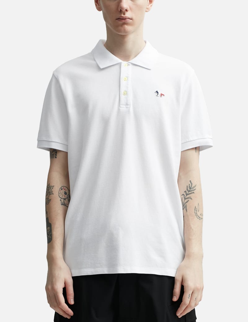 Maison Kitsuné - Tricolor Fox Patch Classic Polo Shirt | HBX