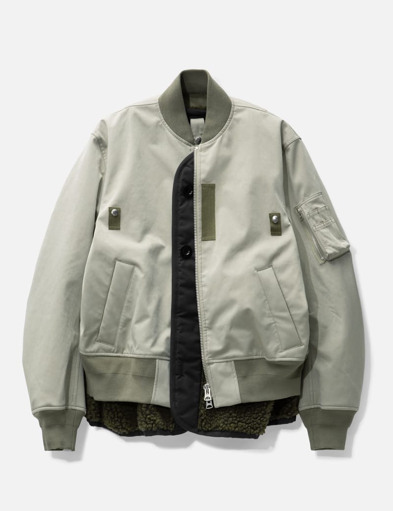 Sacai - Faux Suede Mix Blouson | HBX - Globally Curated Fashion