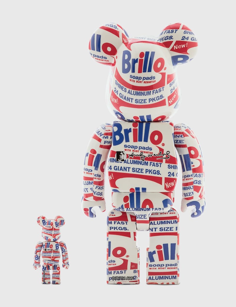 Be@rbrick Andy Warhol “Brillo” 100% & 400% Collectible Set