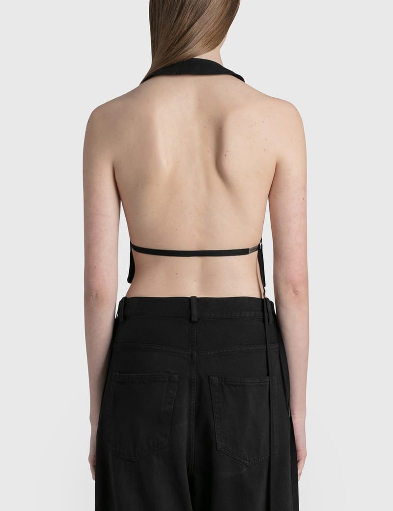 Ann Demeulemeester - Monique Micro Open Back Waistcoat | HBX
