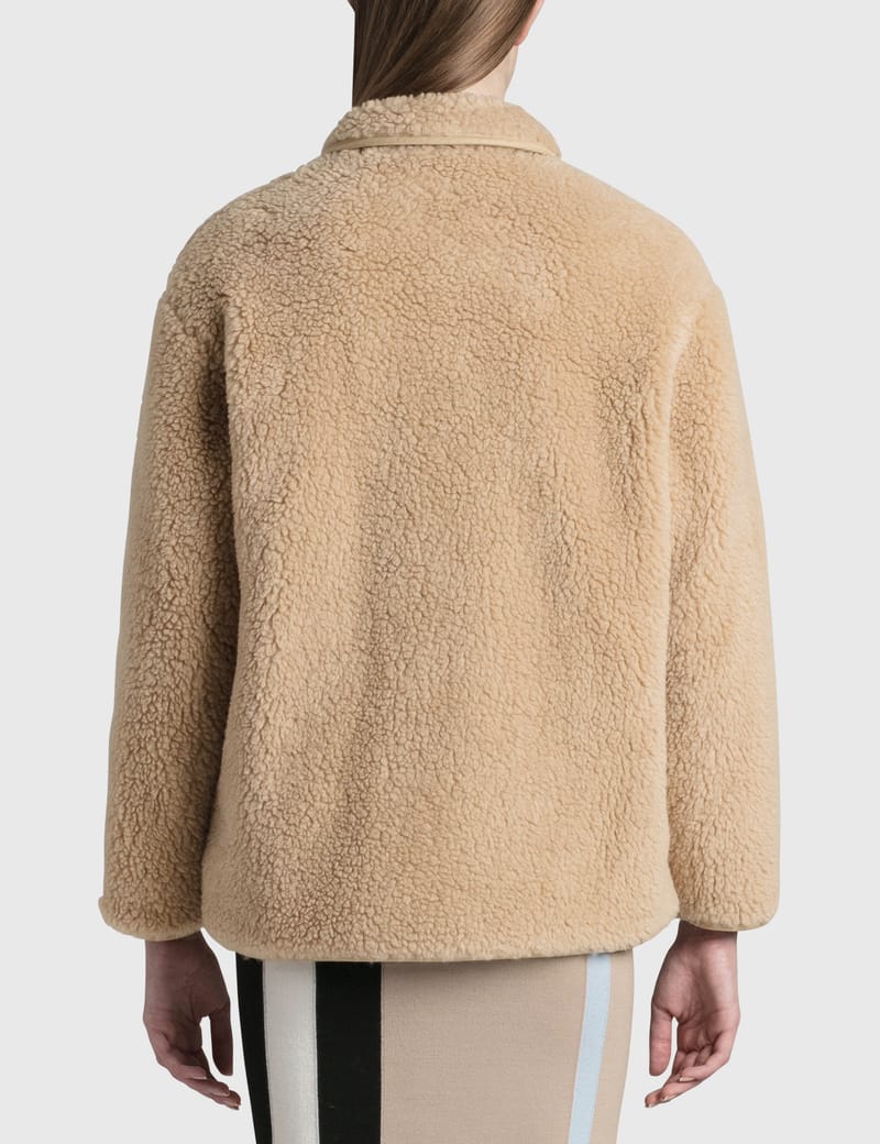 【関税&送料込】Burberry Beige Wool-Blend Short Jacket Technical blouson jacket in beige - Burberry | Mytheresa
