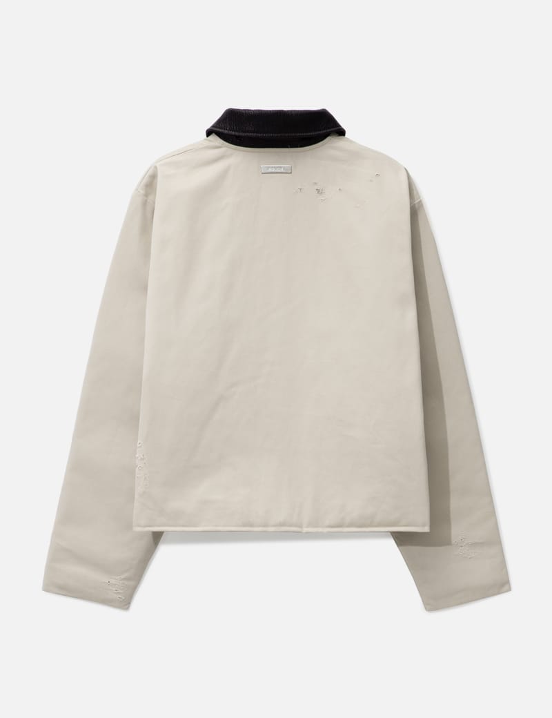 Workwear jacket in wool and cashmere Beige - LOEWE