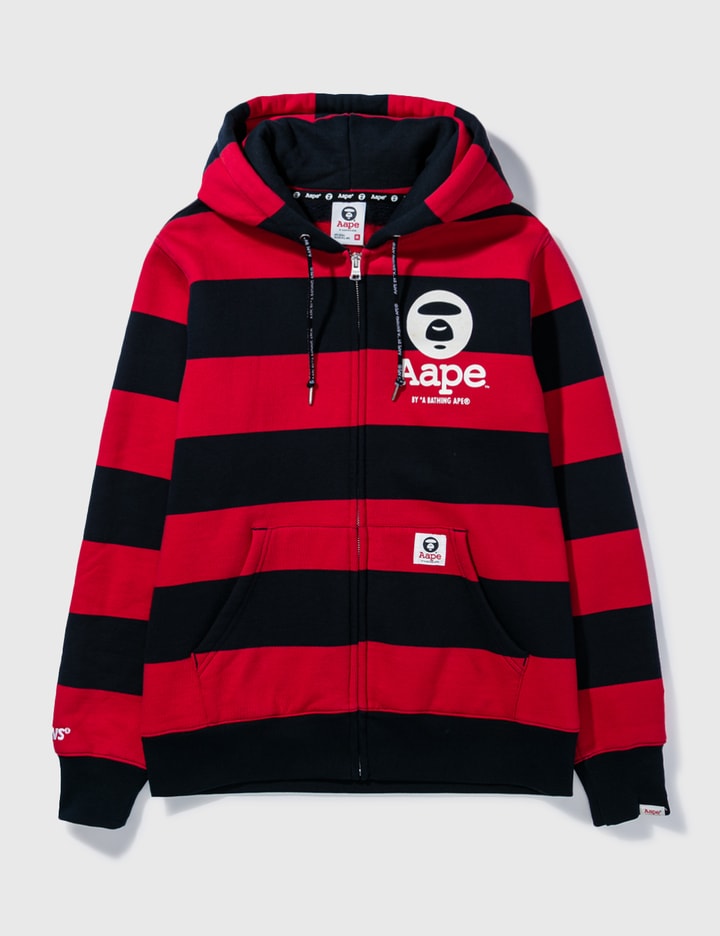 Aaper AAPE - AAPE STRIPE ZIP-UP HOODIE | HBX