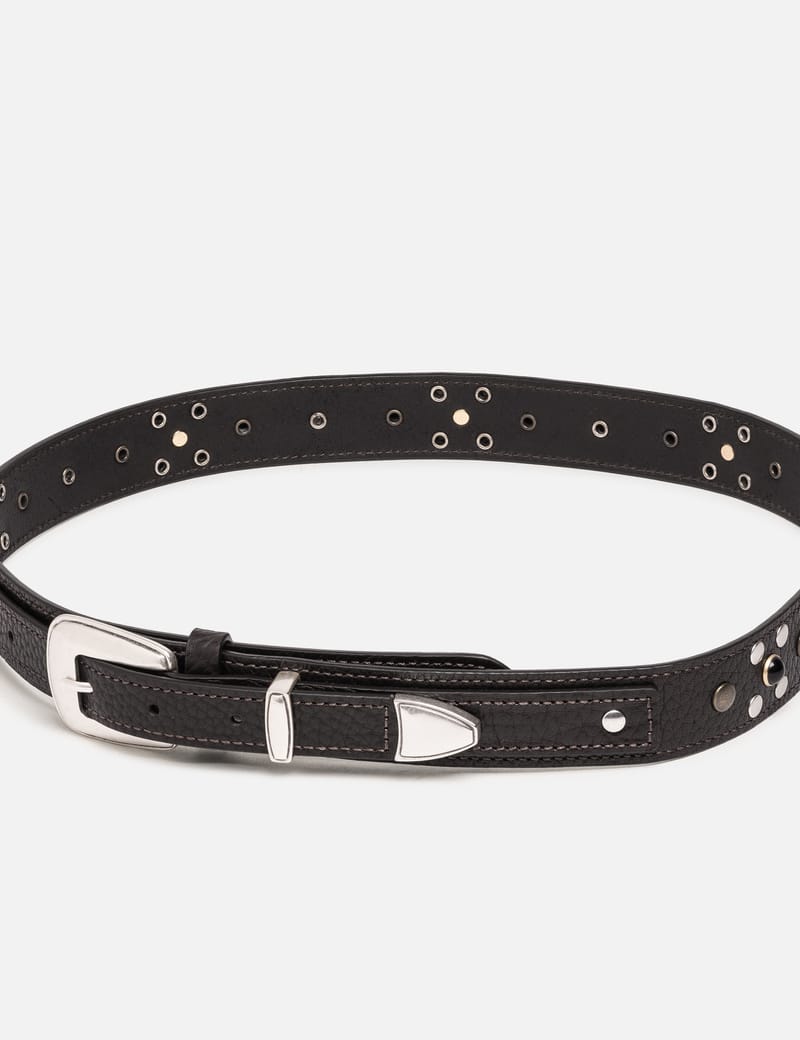 Lemaire Equestrian Belt - Black vegetable-tanned leather