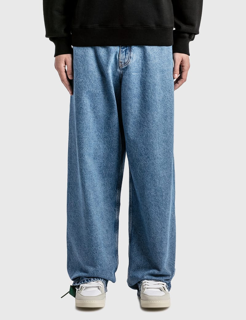 Off-White™ - Wide leg Tapered Jeans | HBX - Globally Curated