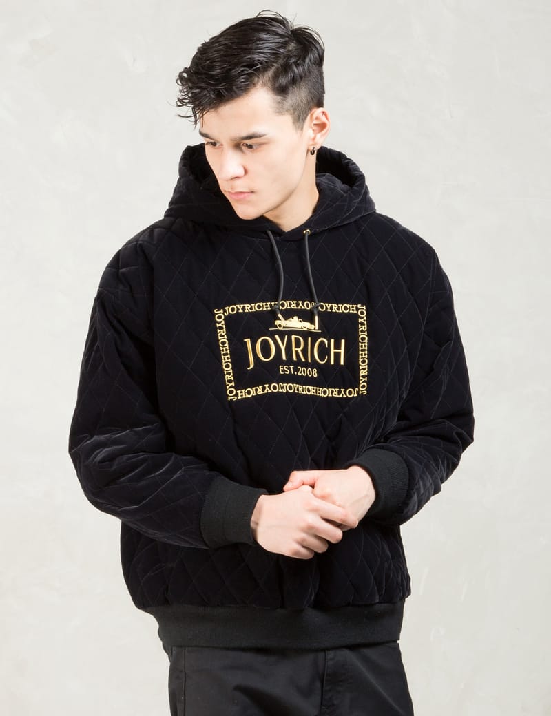 Joyrich - Black Classic Stamp Quilted Hoodie | HBX - ハイプ ...