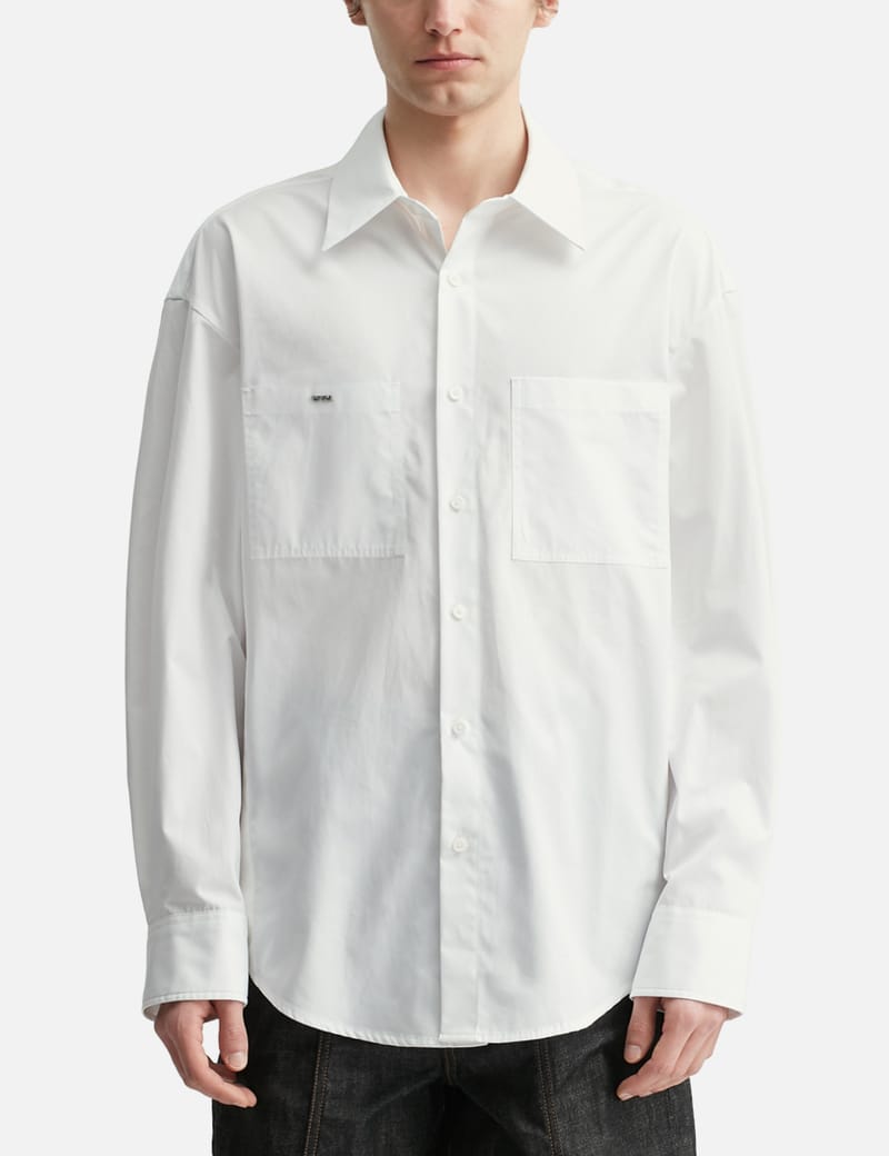 Wooyoungmi Short Sleeves Logo T-Shirt - White ribbed crewneck tee