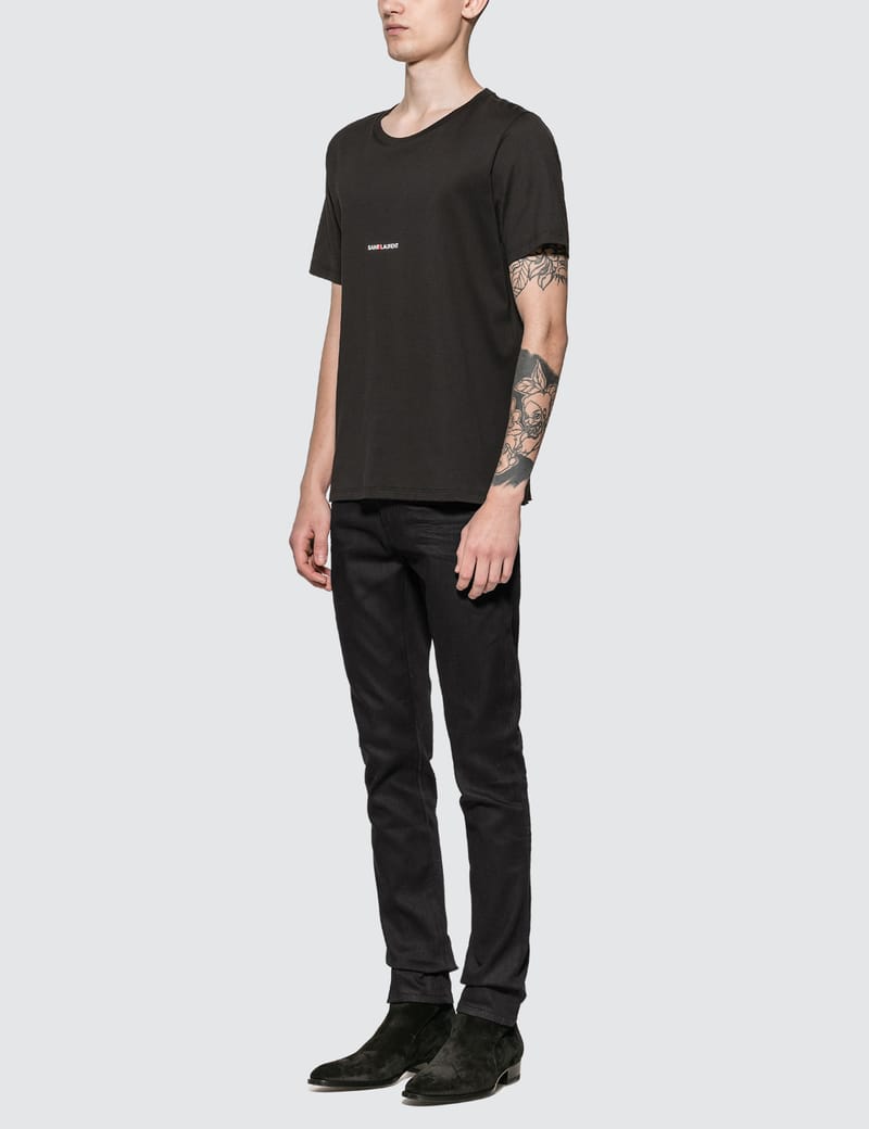 Tシャツ・カットソー SAINT LAURENT Men T Shirts 757294YBMV21000 Black Saint Laurent T-Shirt | Saint Laurent | YSL US