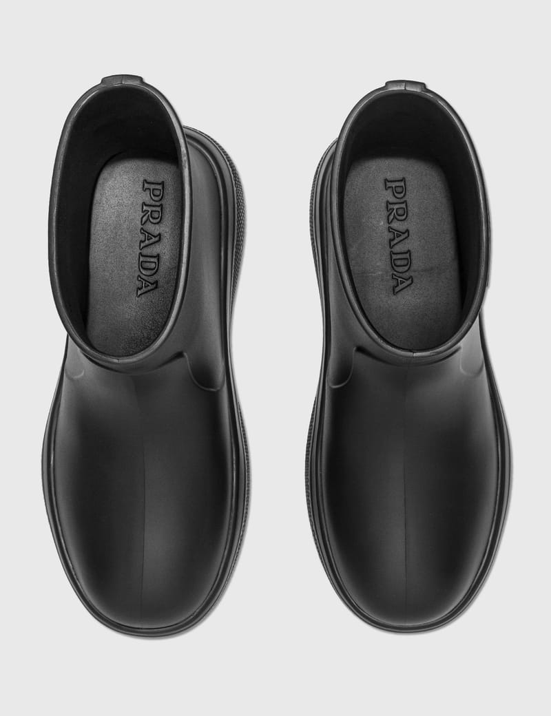 靴 PRADA CALZATURE DONNA RAIN BOOTS Prada Mellow Rubber Rain Boots 38 | eBay