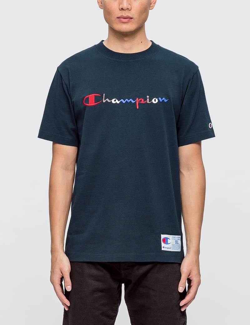 Champion Japan - Tri-color Script Embroidery S/S T-Shirt | HBX