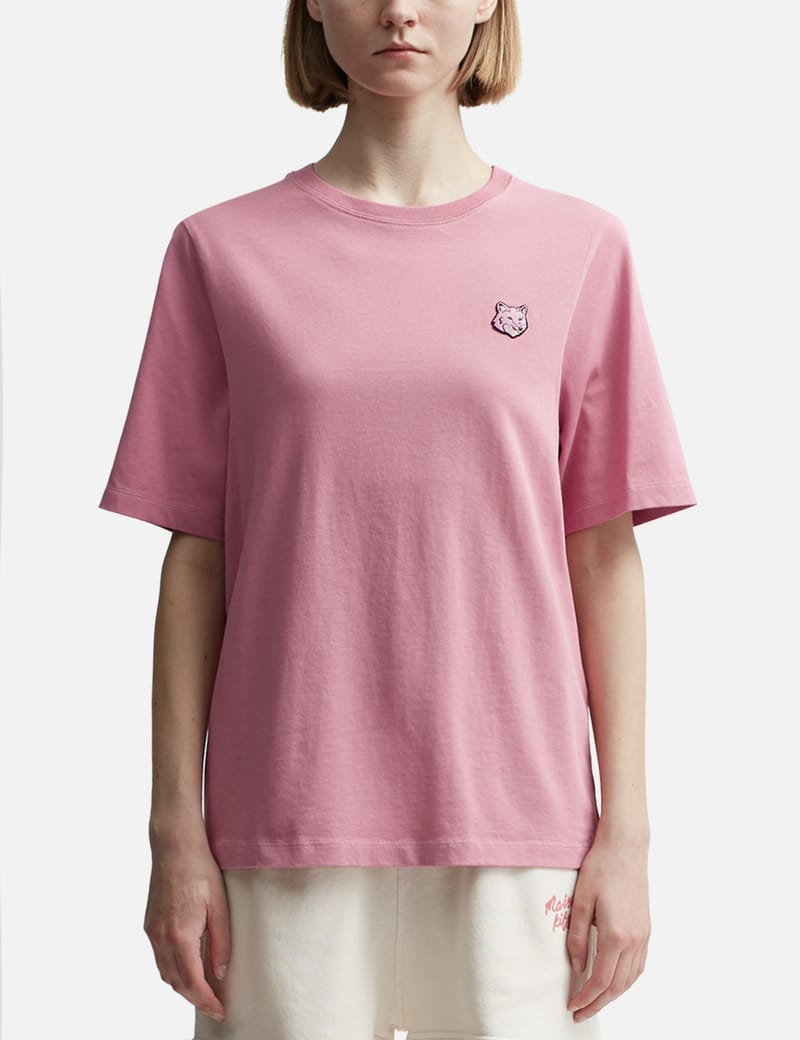 Tシャツ・カットソー MAISON KITSUNE 'Bold Fox Head' T-shirt Purple BOLD FOX HEAD PATCH OVERSIZE TEE SHIRT | Maison Kitsuné