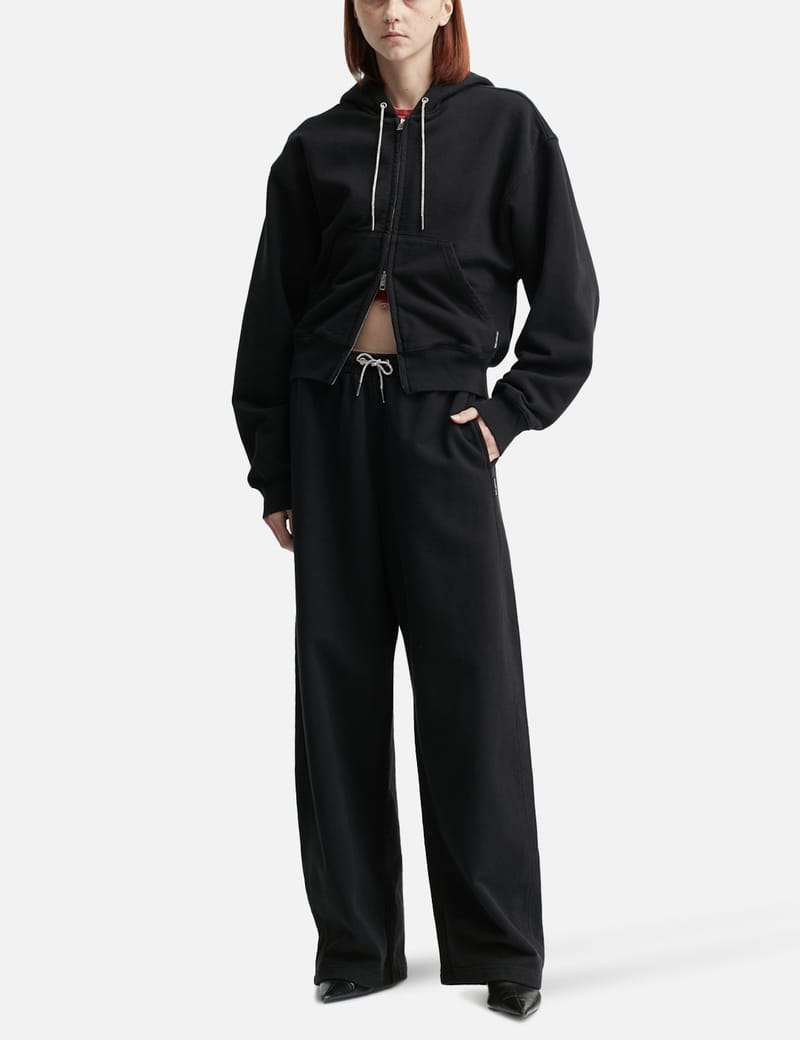 T By Alexander Wang - Cotton Terry Sweatpant with Crystal