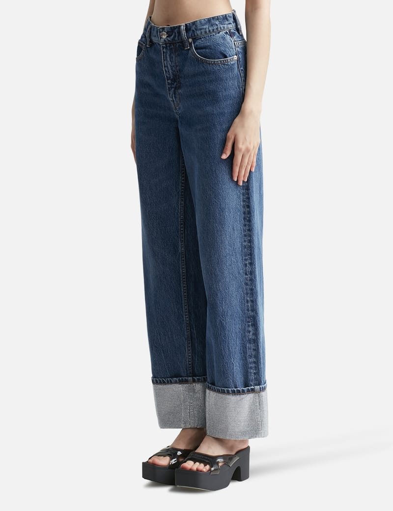 【ALEXANDER WANG】レディース ジーンズ Pointelle Wa ALEXANDER WANG - Women Pointelle Undie High Rise Mini Short