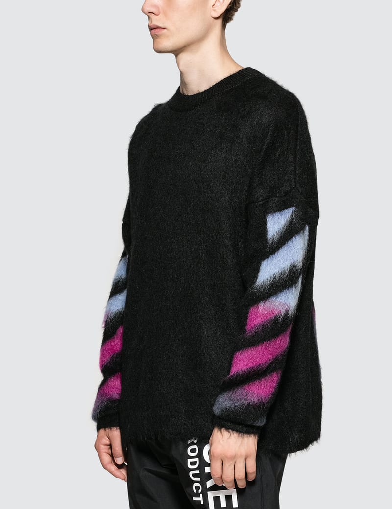 Off white outlet brushed mohair sweater