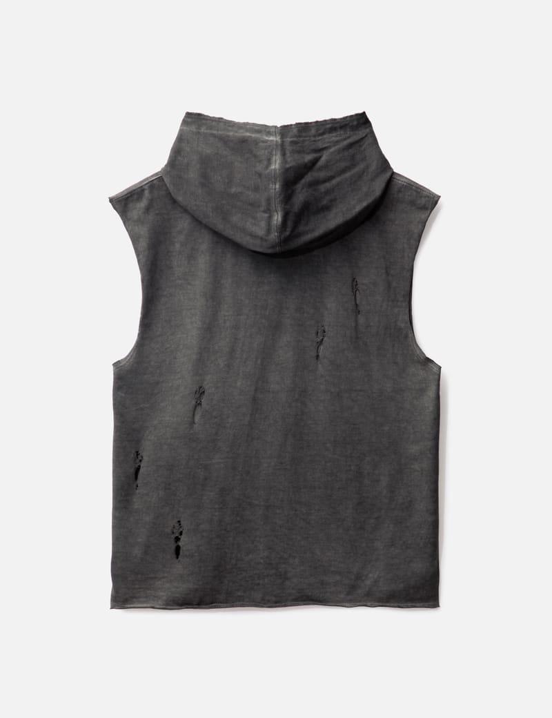 THUG CLUB - Leather Logo Patch Hooded Tank | HBX - Globally