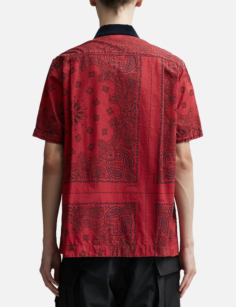 Red bandana 2024 shirt mens