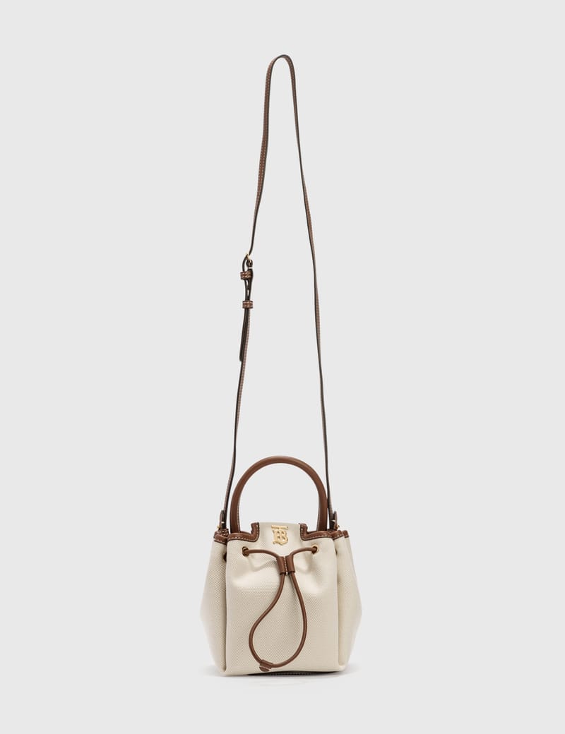 ☆【BURBERRY】☆モノグラムキャンバスレザーバケットバッグ☆ Burberry - モノグラムモチーフ キャンバス＆レザー バケット