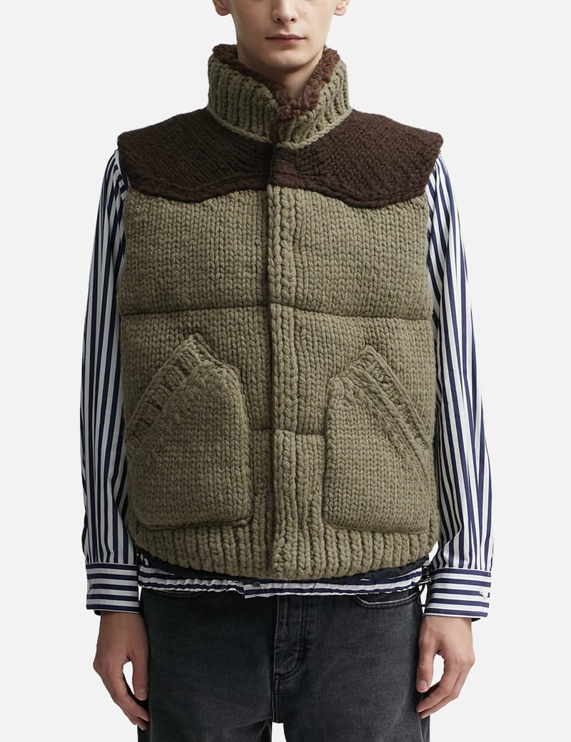 Sacai - Padded Knit Vest | HBX - Globally Curated Fashion and