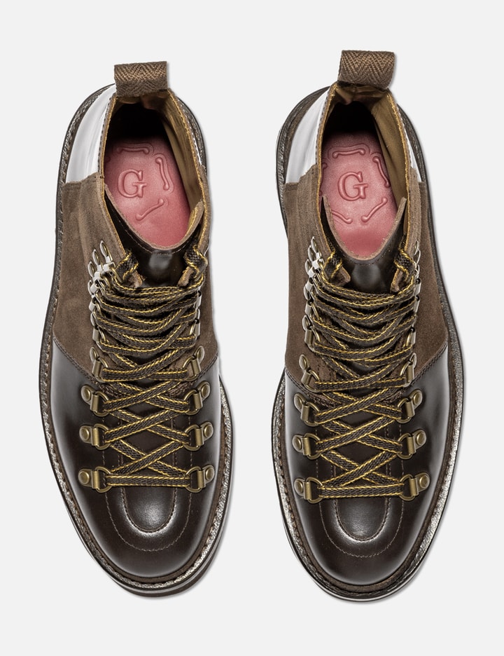 grenson nanette leather and suede ankle boots