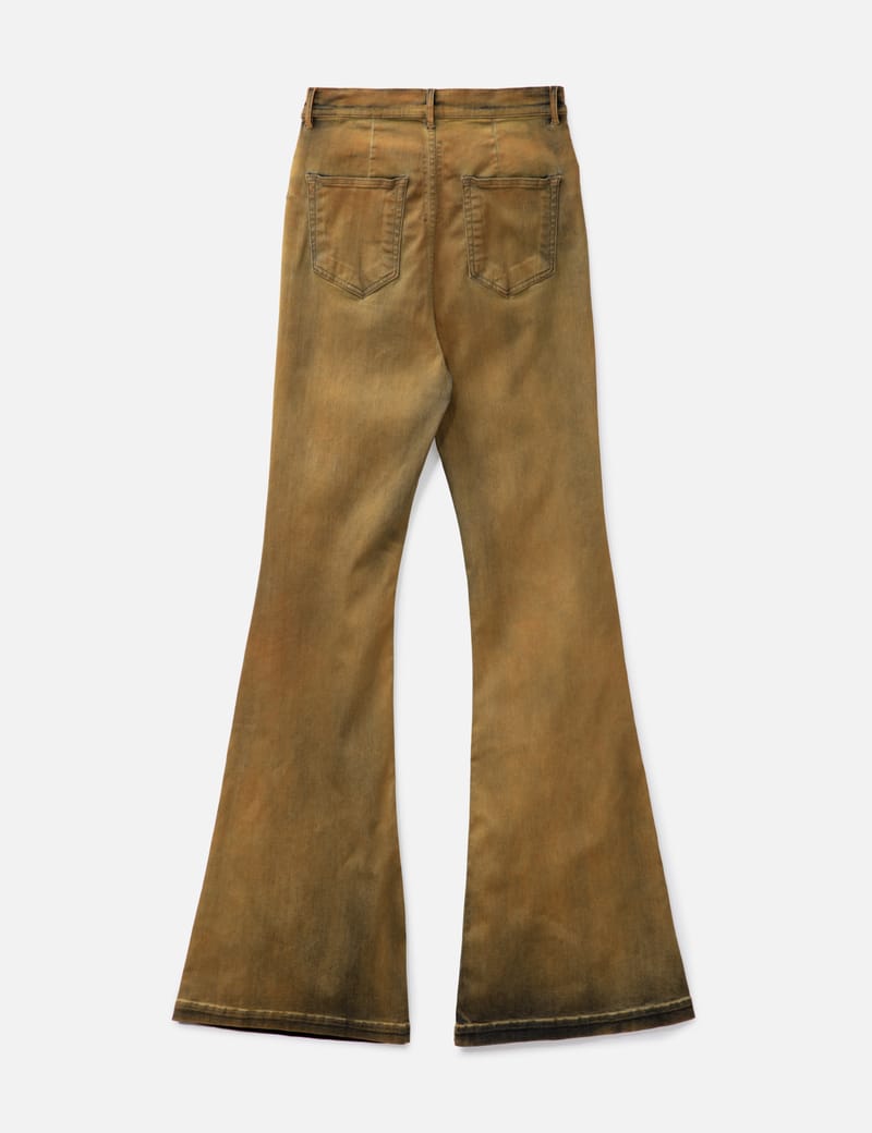 Rick Owens Drkshdw - Bolan Bootcut In Orange Wash Stretch