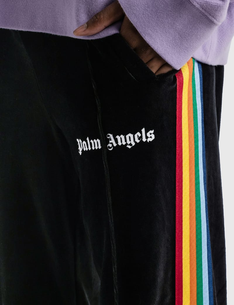 Palm Angels - Rainbow Chenille Track Pants | HBX - Globally Palm Angels - Rainbow Chenille Track Pants | HBX - Globally