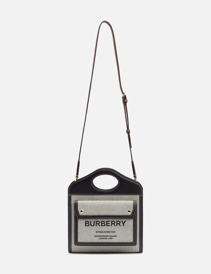Burberry - トライカラー コットンキャンバス＆レザー ミニ
