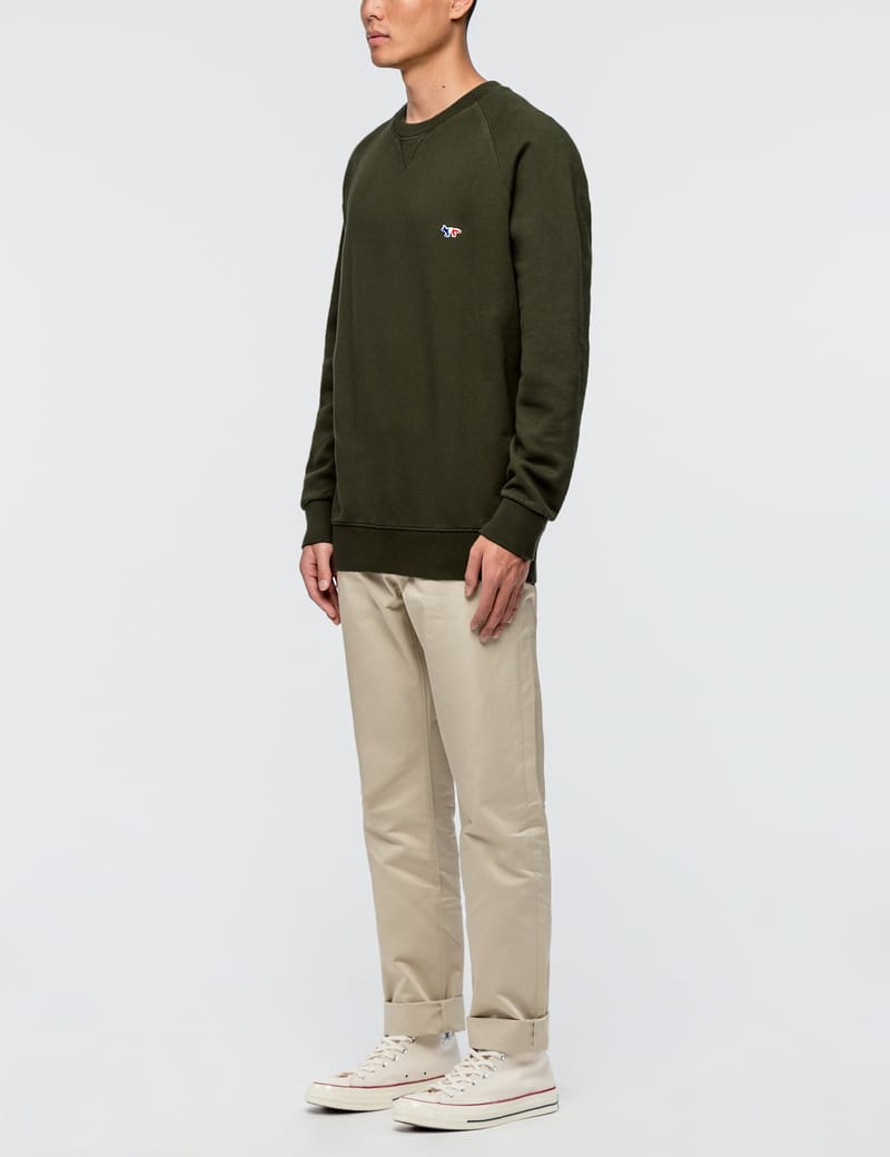メゾンキツネ - Tricolor Fox Patch Sweatshirt | HBX