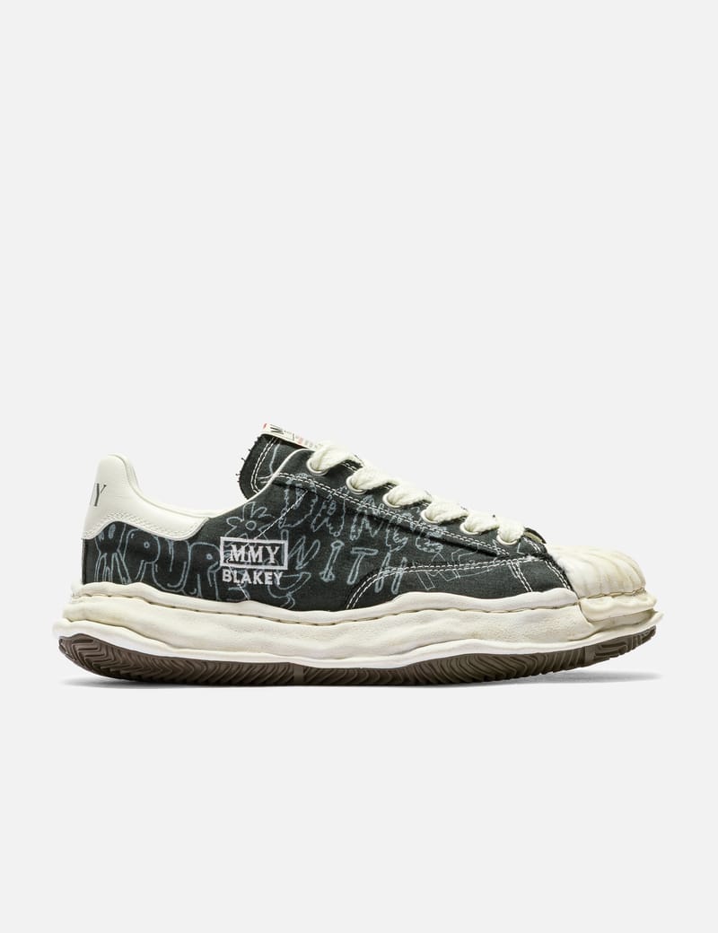 Maison Mihara Yasuhiro BLAKEY OG Sole Sneaker - Black graffiti