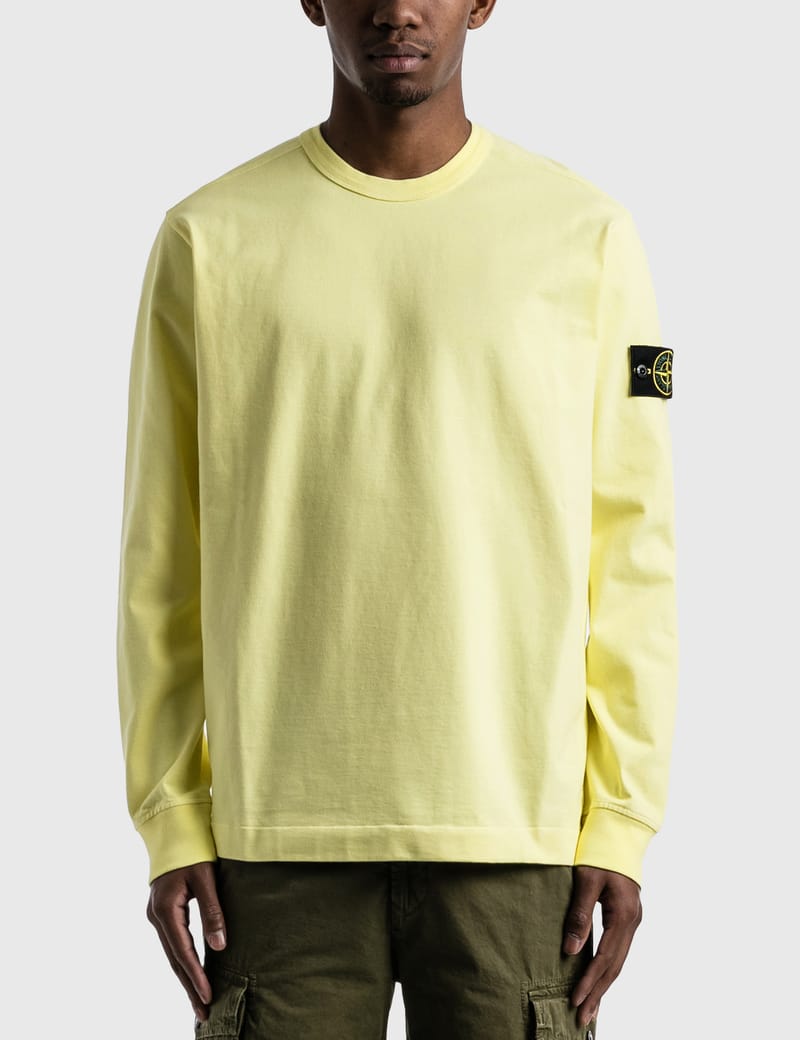 Stone island lemon sweatshirt new arrivals