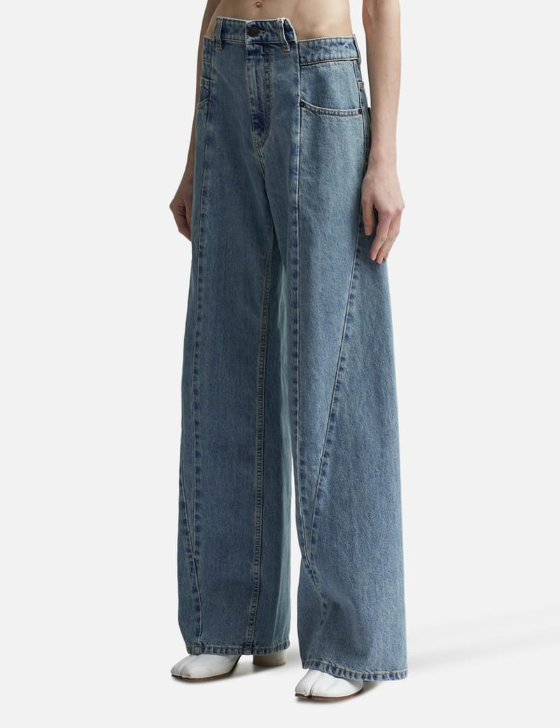 【Maison Margiela】 PANTS 5 POCKETS MAISON MARGIELA - Women 5-Pocket Wide-Leg Denim Pants