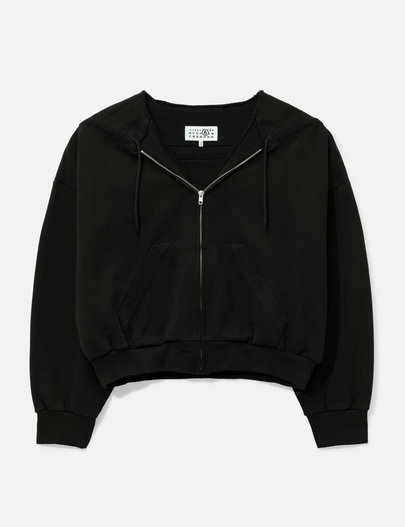 MM6 Maison Margiela - Print Hooded Zip Sweatshirt | HBX