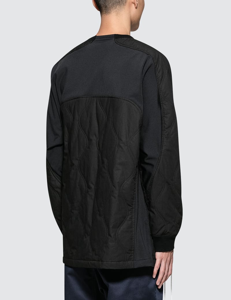 White Mountaineering - Primaloft Quilted Laces Up Sweater | HBX