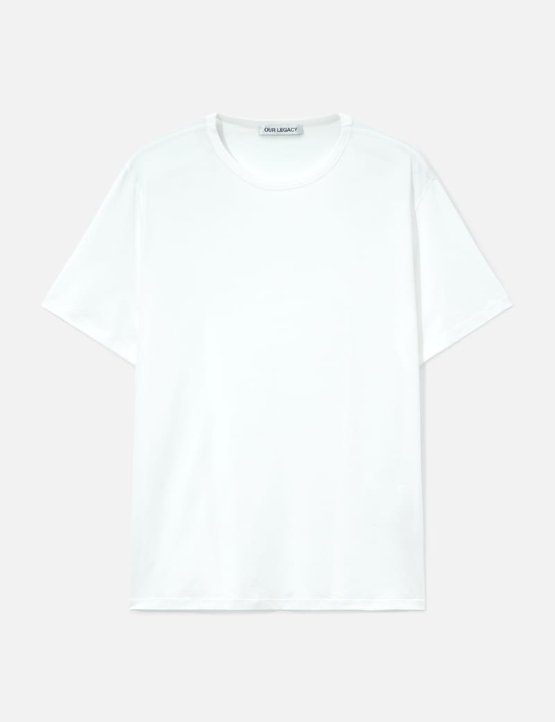 Our Legacy New Box T-Shirt - Boxy cotton jersey tee in crisp white