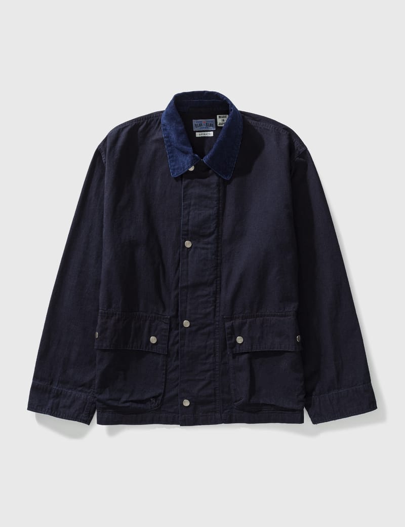 BLUE BLUE JAPAN インディゴ マツリクロス ジップアップ サイズ3 BLUE BLUE JAPAN - インディゴ マツリ クロス ジップアップ | HBX