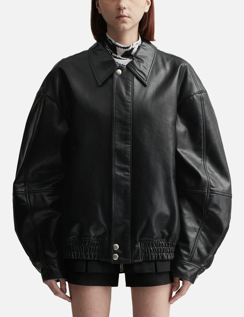 Lesugiatelier - Faux Leather Blouson Jacket | HBX