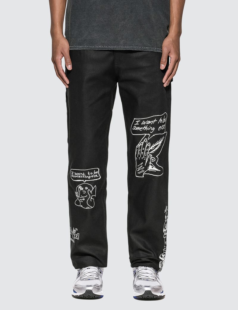 韓国発【Code graphy】Carpenter Sweat Pants Brain Dead - Printed Canvas Carpenter Pants | HBX - Globally
