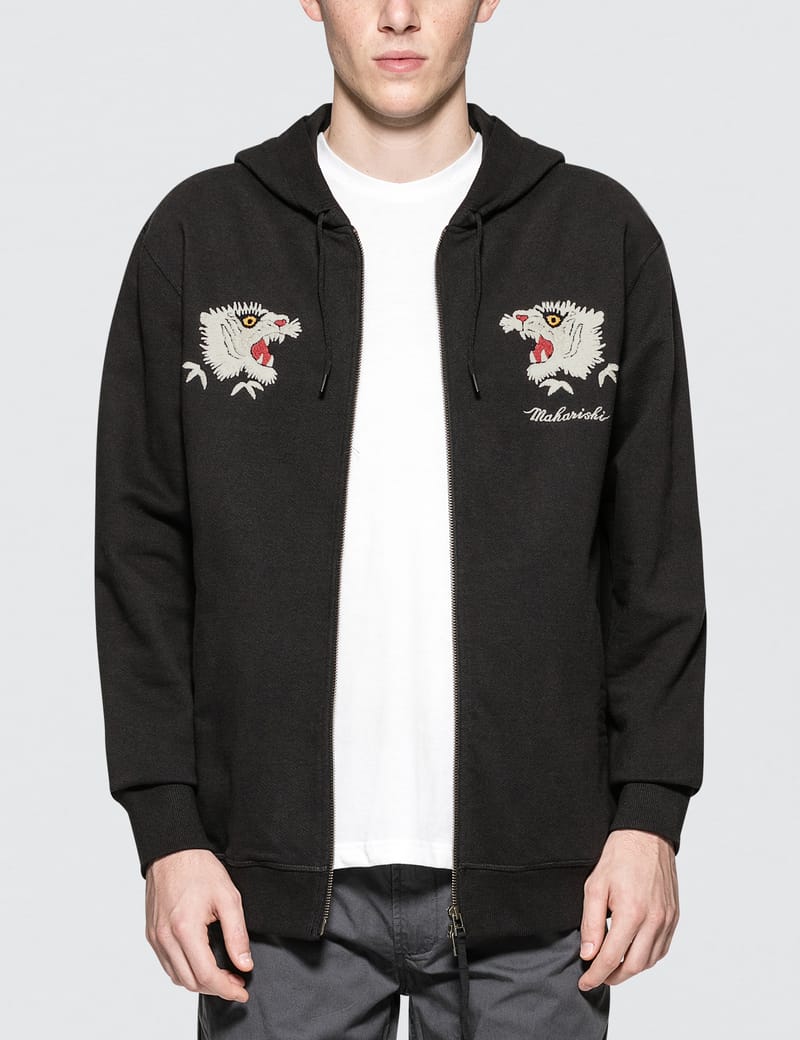 Maharishi - White Tiger Zipup Hoodie | HBX - Globally Curated