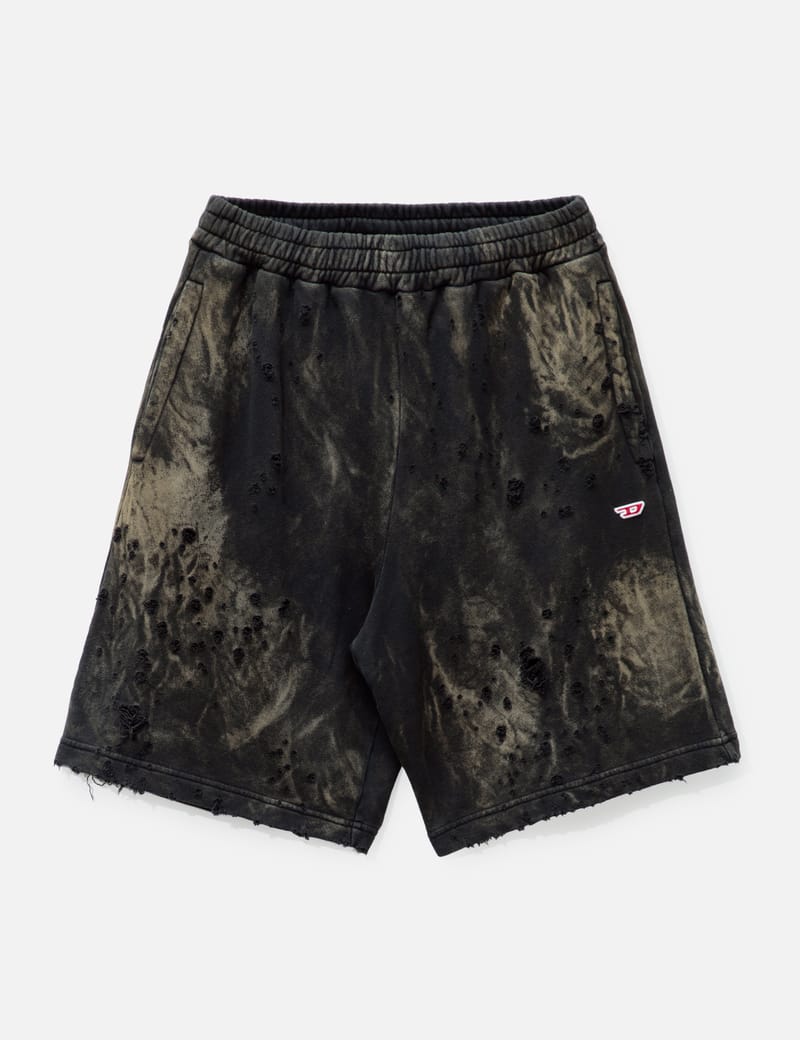 Diesel - P-Crown-N2 Distressed shorts with marbled effect
