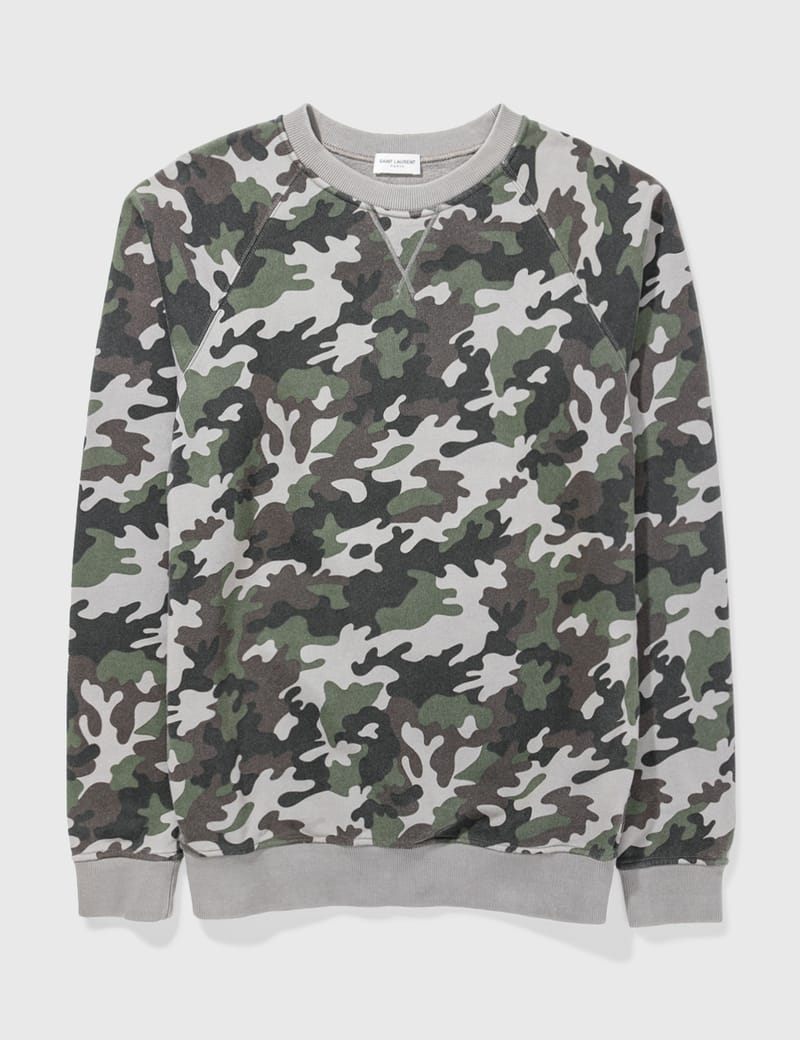 Saint Laurent SAINT LAURENT CAMOUFLAGE SWEATER HBX Globally