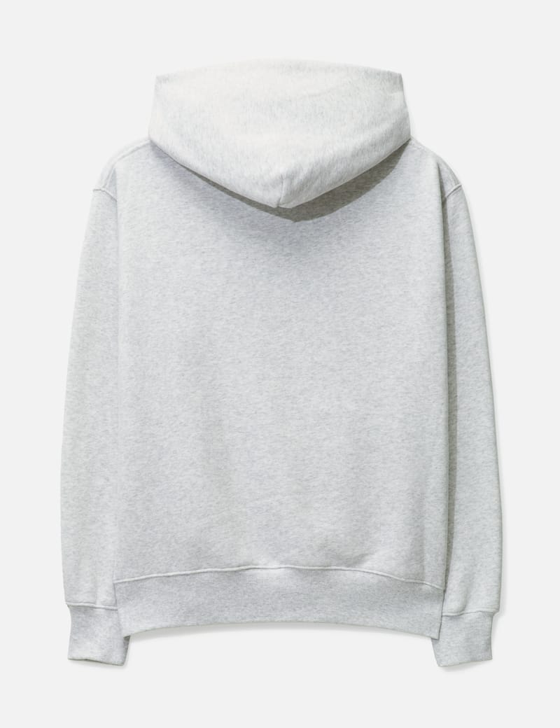 【 DUCKDIVE 】String eyelet pigment hooded sweatshirt_grey Grey Eyelet Hoodie – Racer Worldwide