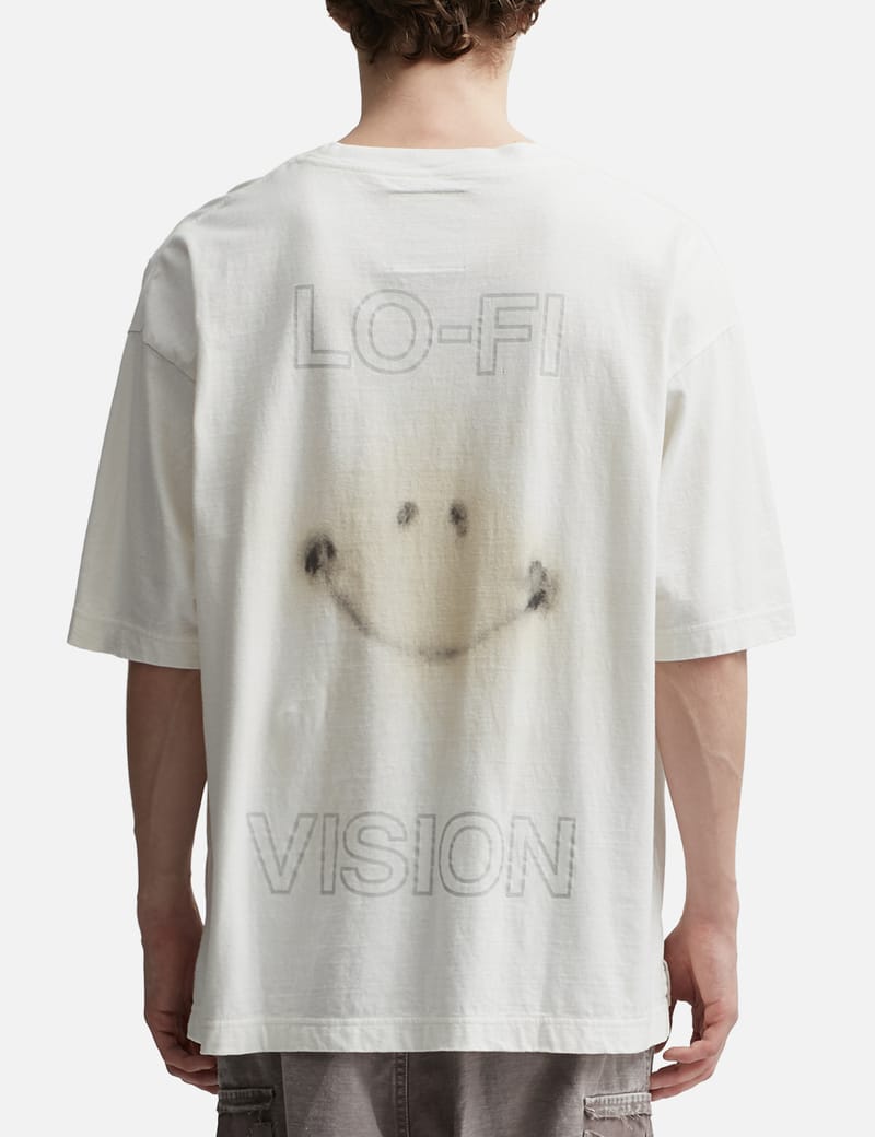 MIHARA YASUHIRO 国内買付 Smily Face Printed T-shirt Buy Maison Mihara Yasuhiro men smily face printed distressed