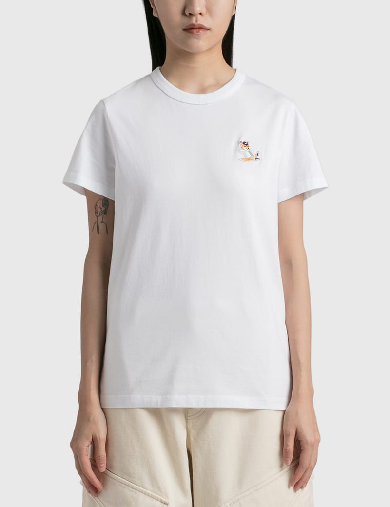 Maison Kitsuné - Fox Head Patch Ribbed Hat | HBX - Globally ...