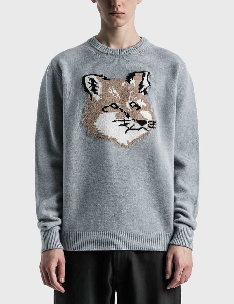 Maison Kitsuné - Big Fox Head Pullover | HBX - HYPEBEAST 為您搜羅