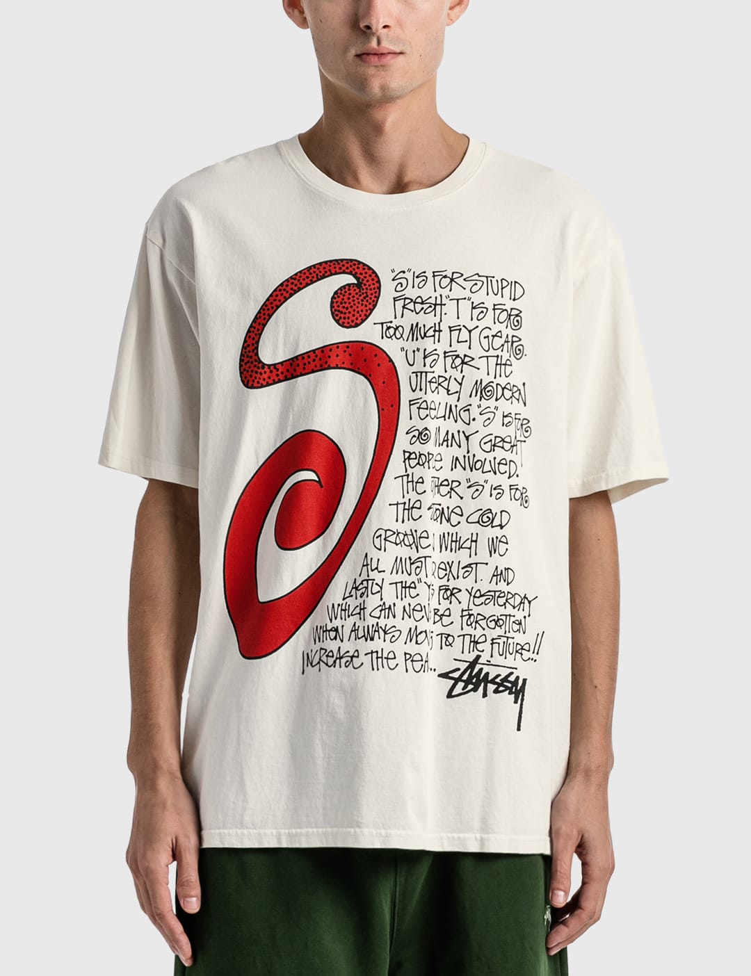 Stüssy - S TALK PIGMENT DYED T-SHIRT | HBX - Globally Curated