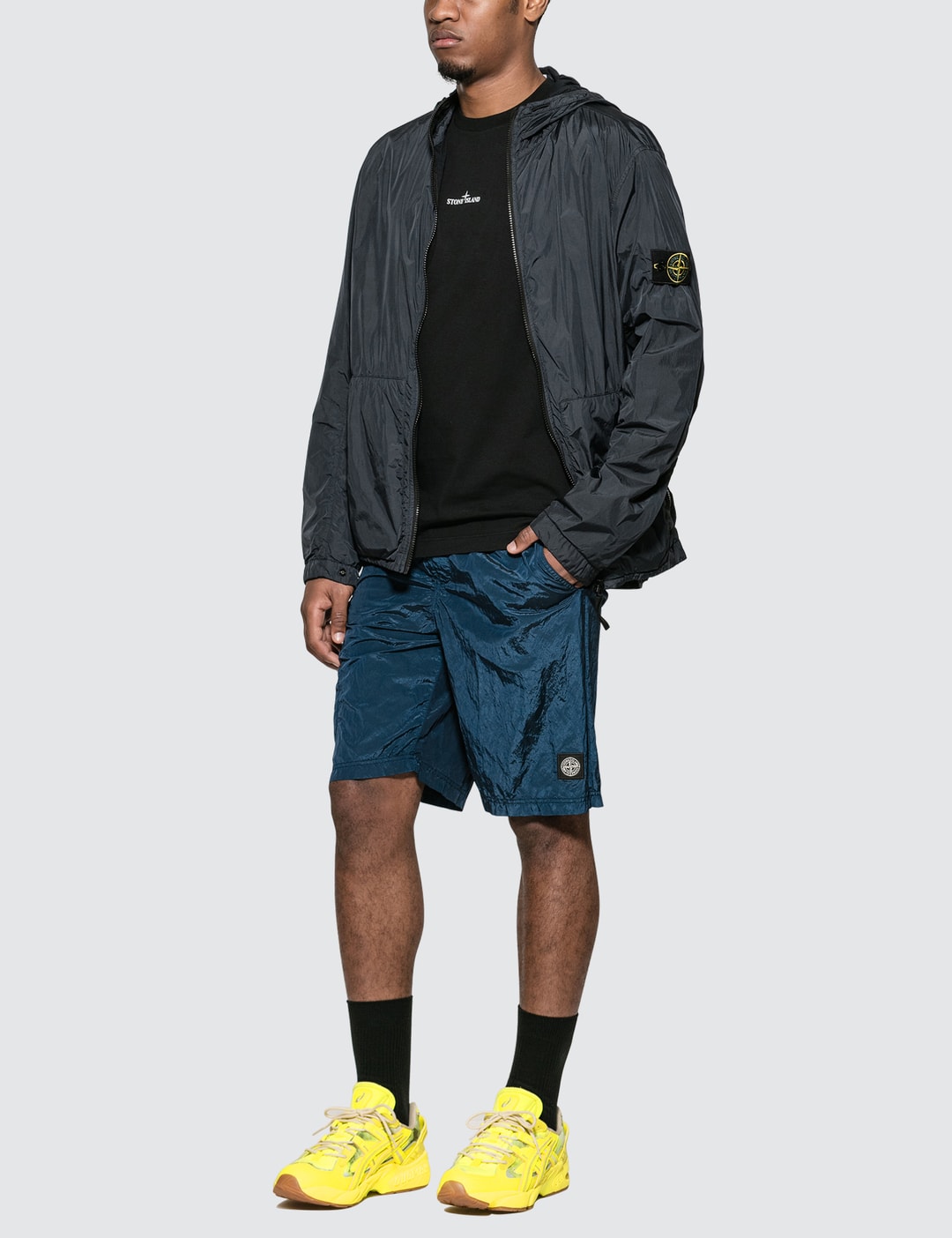 Stone Island - Nylon Shorts With Side Pocket | HBX - Globally Curated ...