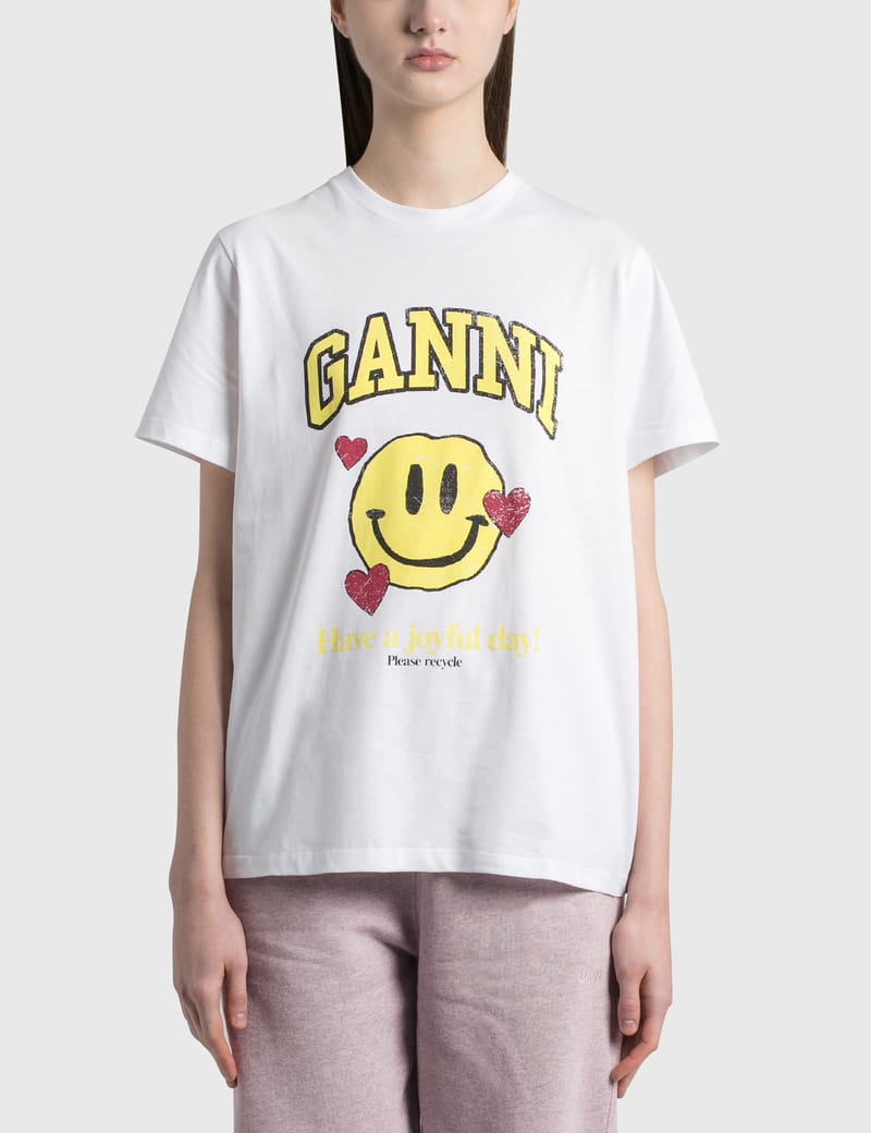 Ganni t shirt discount smiley